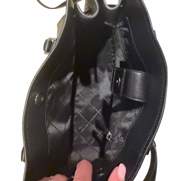 Michael Kors Hamilton Medium Leather Satchel Black - Picture 11 of 14